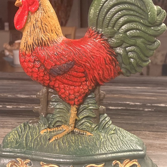 WRIGHT STUDIOS IRON ROOSTER DOOR STOPS - Picture 2 of 4